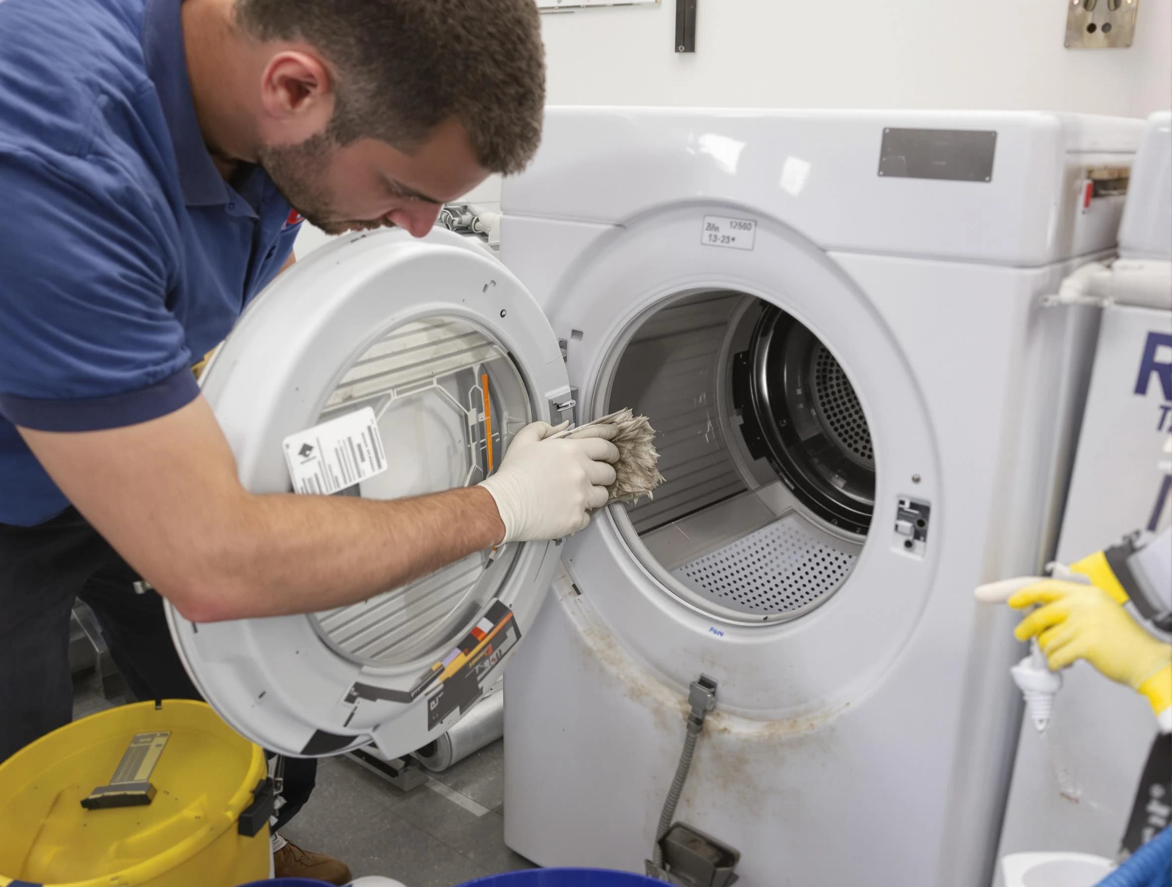 Tyrone Dryer Vent Cleaning specialist performing detailed lint trap cleaning service in Tyrone