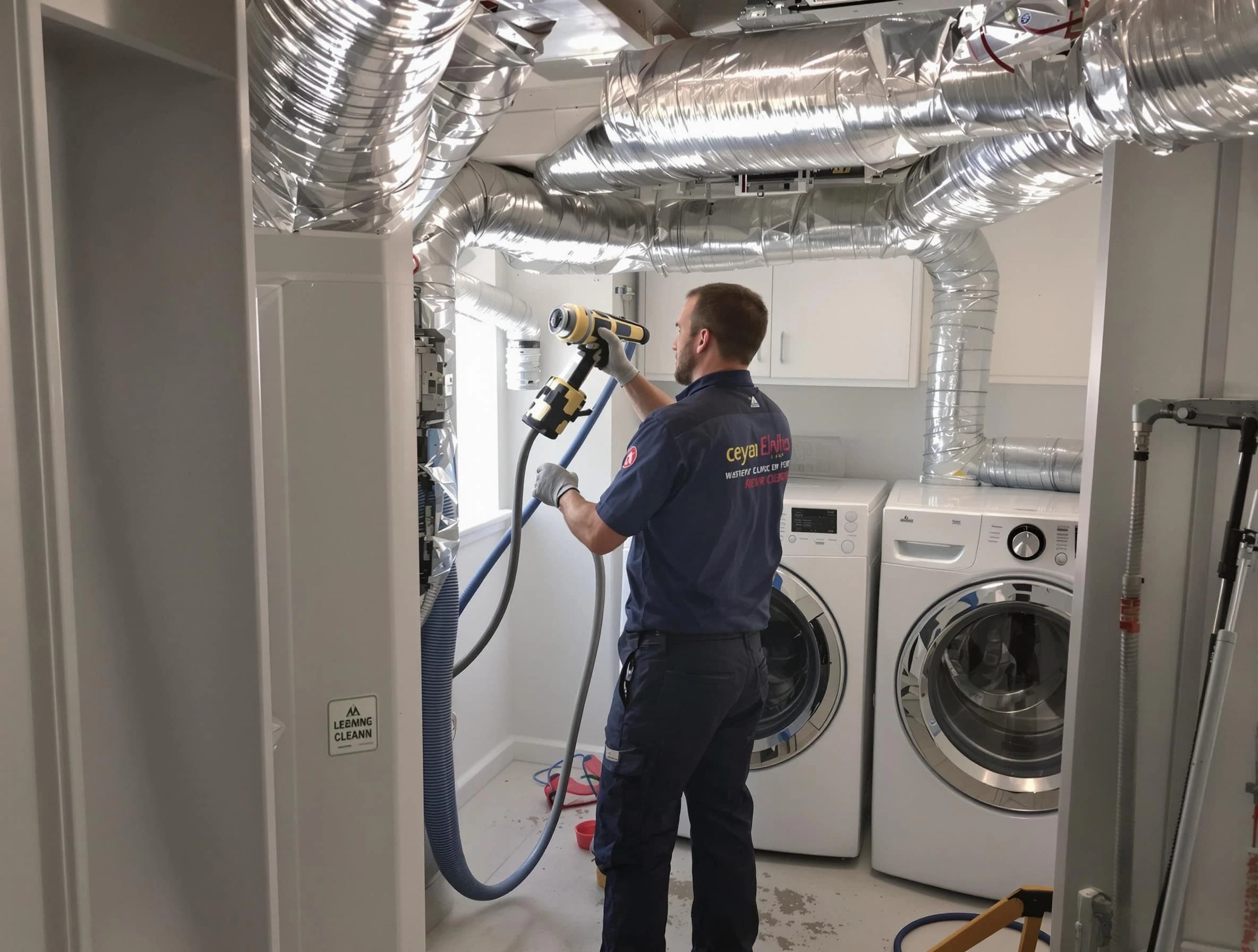 Tyrone Dryer Vent Cleaning specialist using advanced equipment for thorough duct cleaning in Tyrone